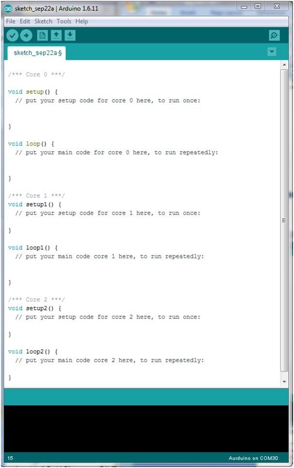 Core setup and loop functions